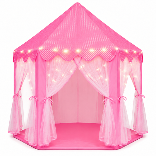 Little Teekie Princess Castle Play Tent with LED Star Lights