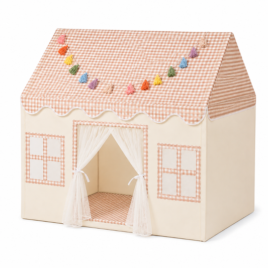 Little Teekie Kids Indoor Playhouse Tent with Garland and Lights