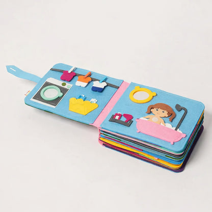 Interactive Montessori Felt Activity Story Book for Toddlers