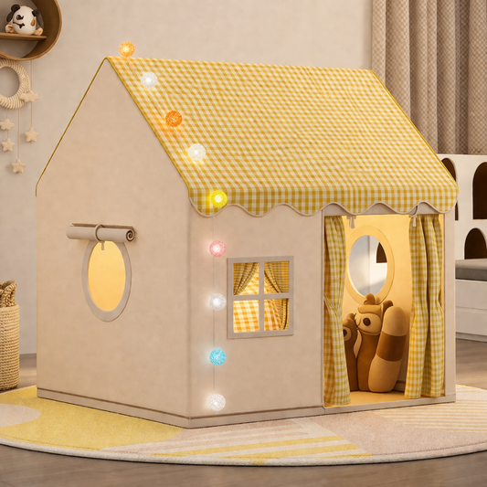 Little Teekie Cozy Playhouse Tent with Lights for Kids
