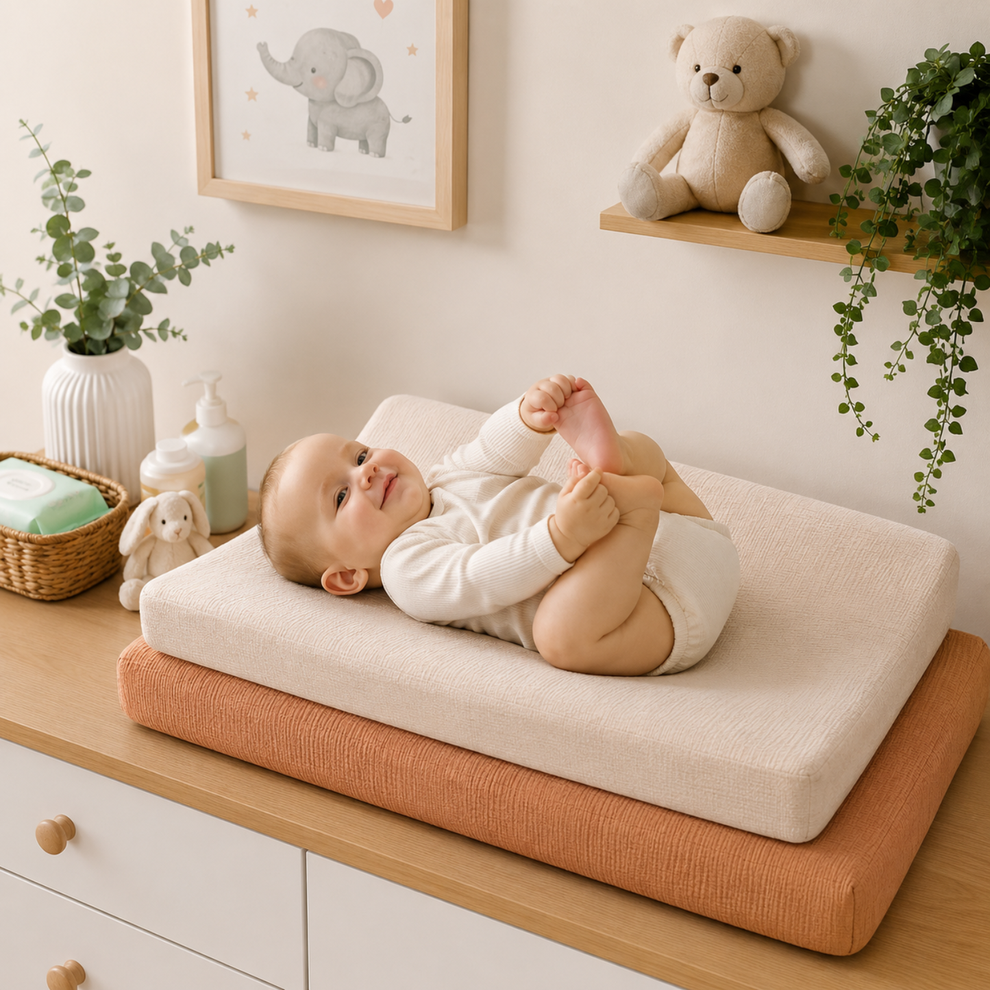 Little Teekies Muslin Cotton Baby Diaper Changing Pad Cover