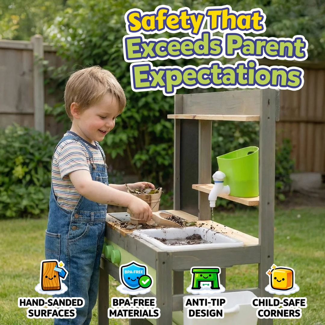 Little Teekie Kids Outdoor Mud Kitchen Play Set
