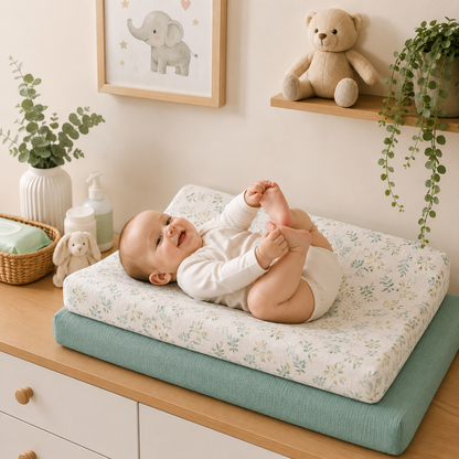 Little Teekies Muslin Cotton Baby Diaper Changing Pad Cover