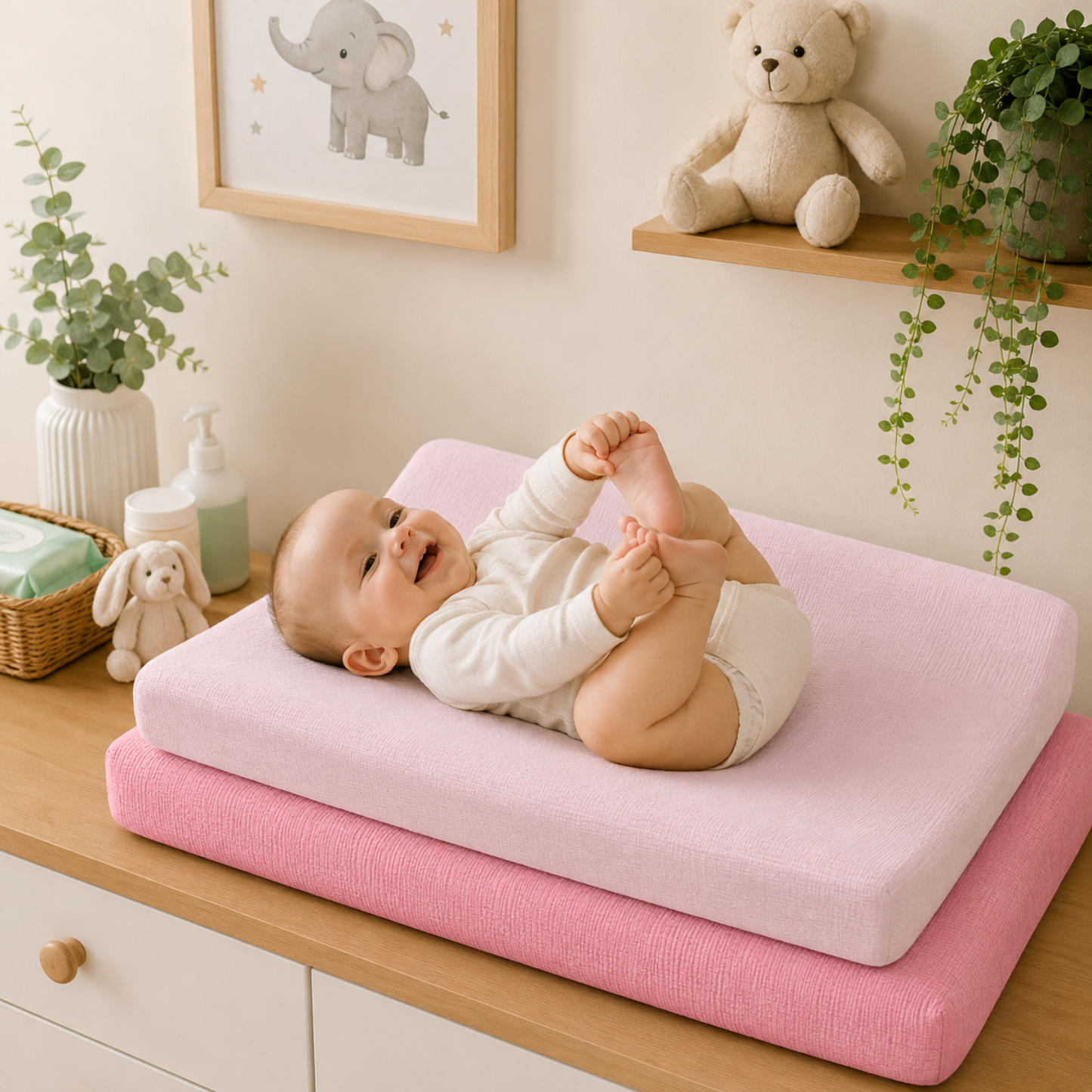Little Teekies Muslin Cotton Baby Diaper Changing Pad Cover