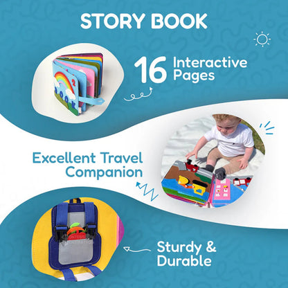 Interactive Montessori Felt Activity Story Book for Toddlers