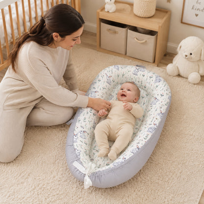 Little Teekie Leaf Print Baby Nest Lounger