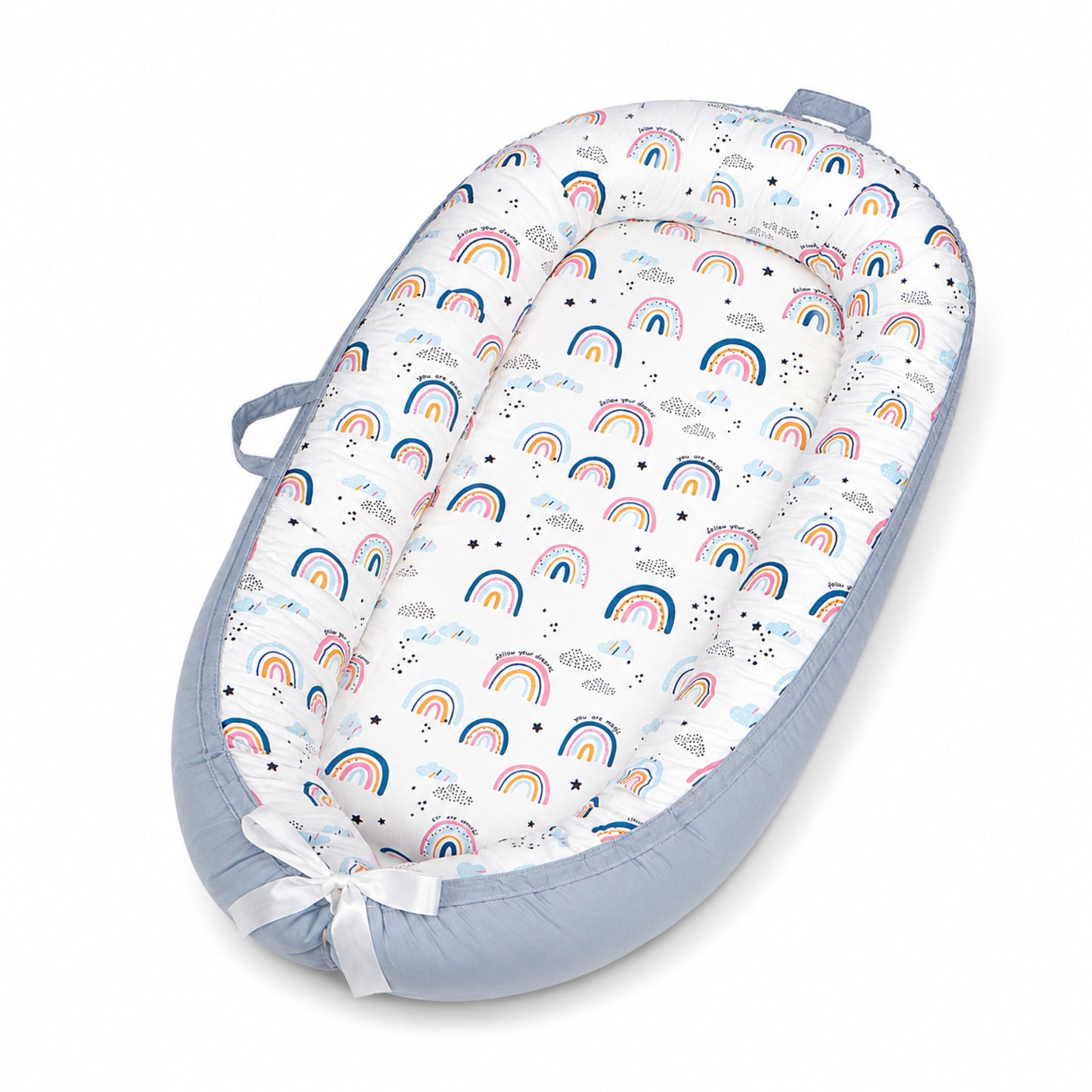 Little Teekie Leaf Print Baby Nest Lounger
