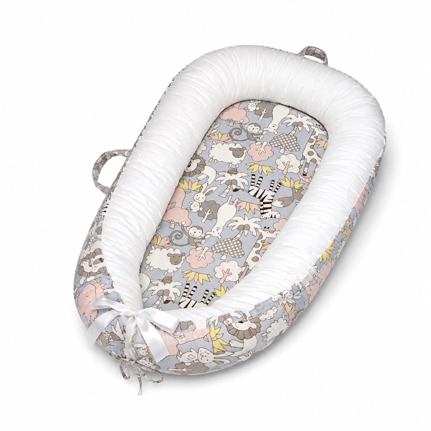 Little Teekie Leaf Print Baby Nest Lounger