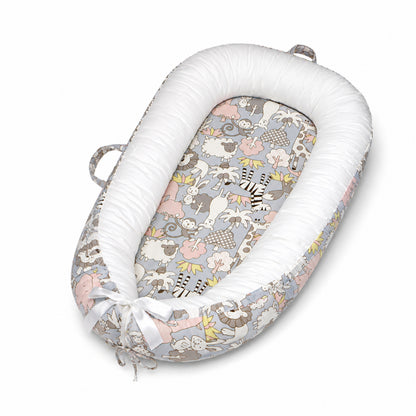 Little Teekie Leaf Print Baby Nest Lounger