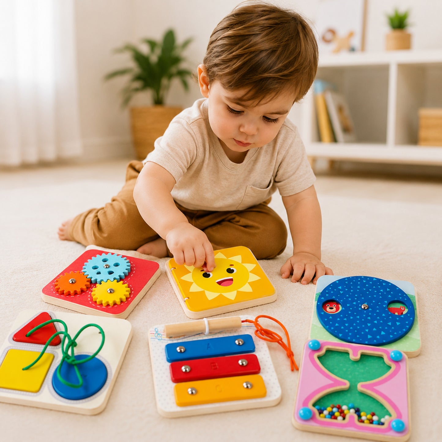 Little Teekie 6 in 1 Sensory Activity Board Toys
