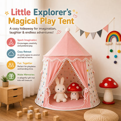Pink Star Kids Indoor Play Tent