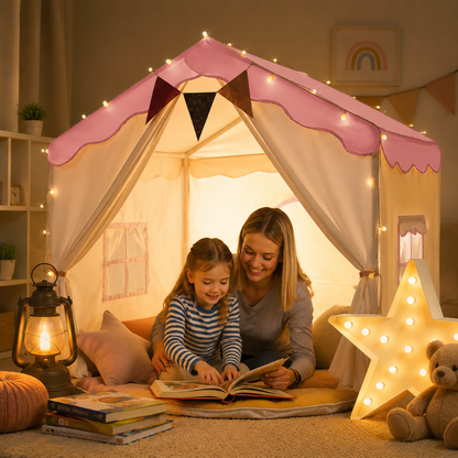 Little Teekie Kids Play Tent with Padded Mat & Lights