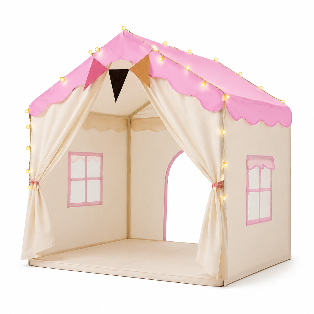 Little Teekie Kids Play Tent with Padded Mat & Lights