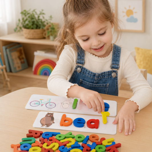 Little Teekie Wooden Letter Matching Learning Game