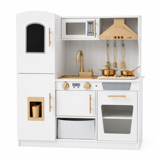 Little Teekie Luxury Wooden Play Kitchen & Fridge Set