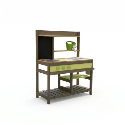 Little Teekie Wooden Kids Outdoor Mud Kitchen Play Set