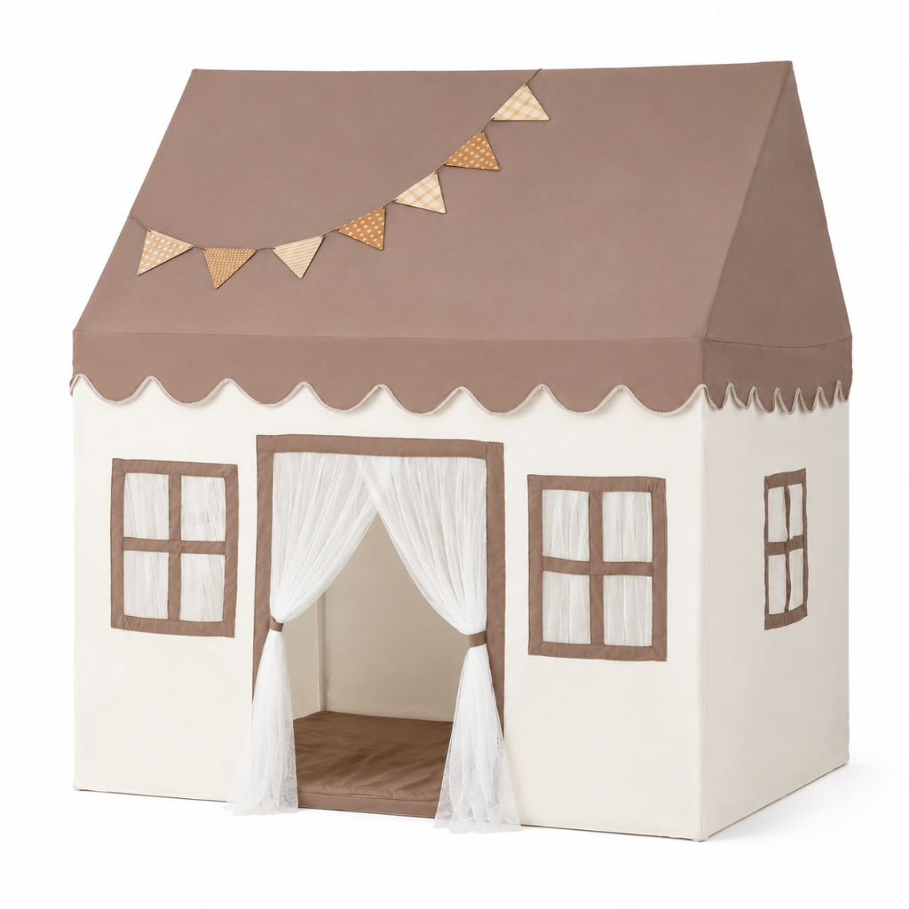 Little Teekie Kids Playhouse Tent with Curtains & Cozy Design