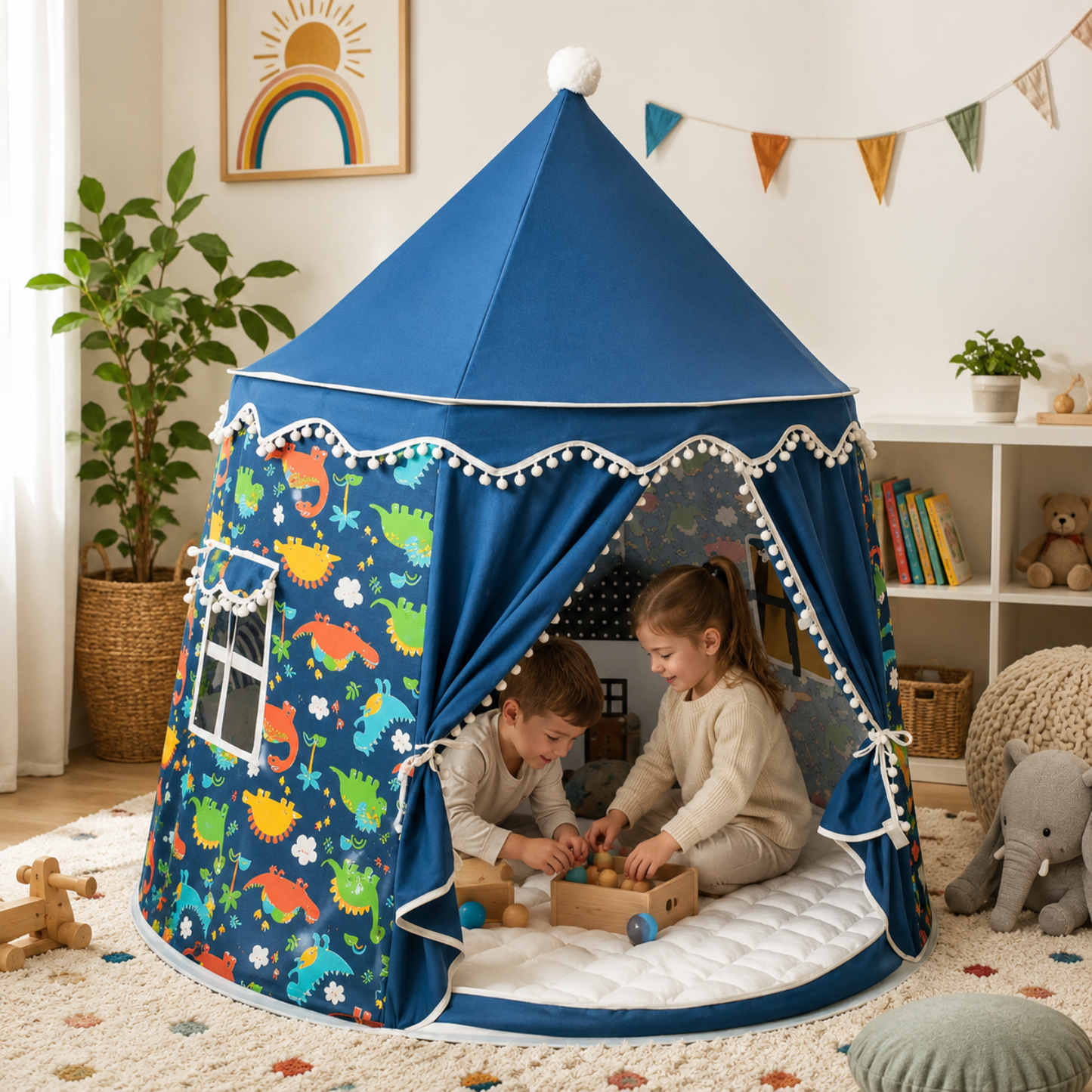 Kids Play Tent Indoor Princess Teepee | Blue