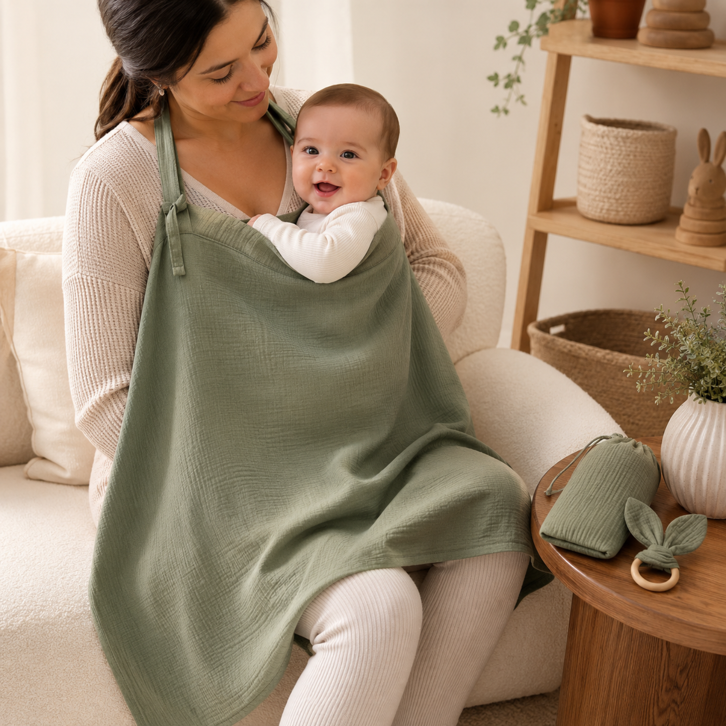 Little Teekie Breathable Muslin Nursing Cover