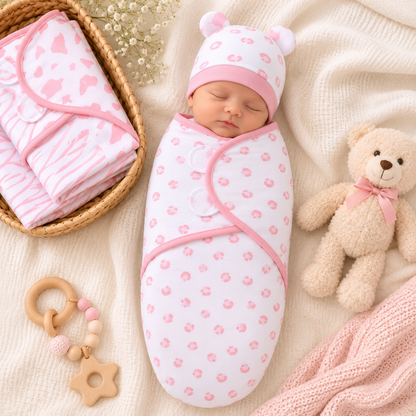 Little Teekie Adjustable Baby Swaddle Wrap Set