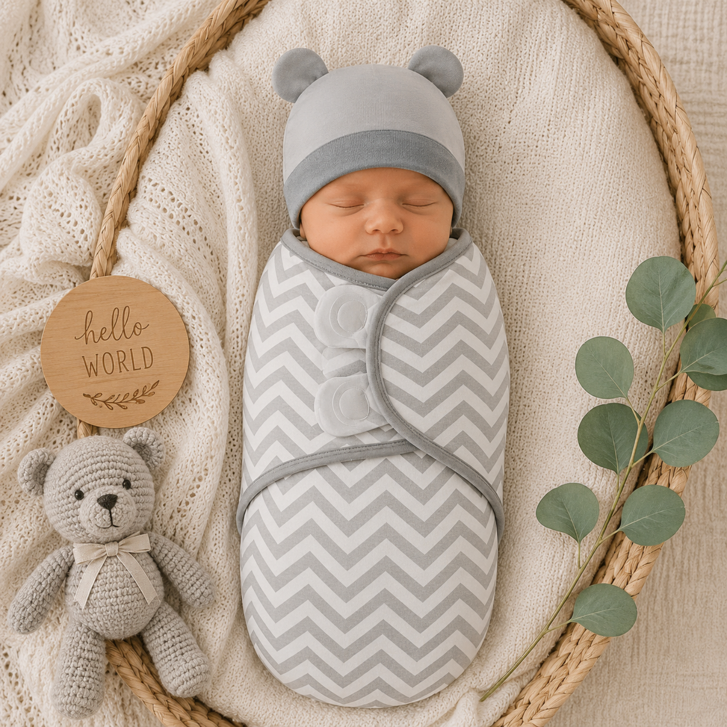Little Teekie Adjustable Baby Swaddle Wrap Set