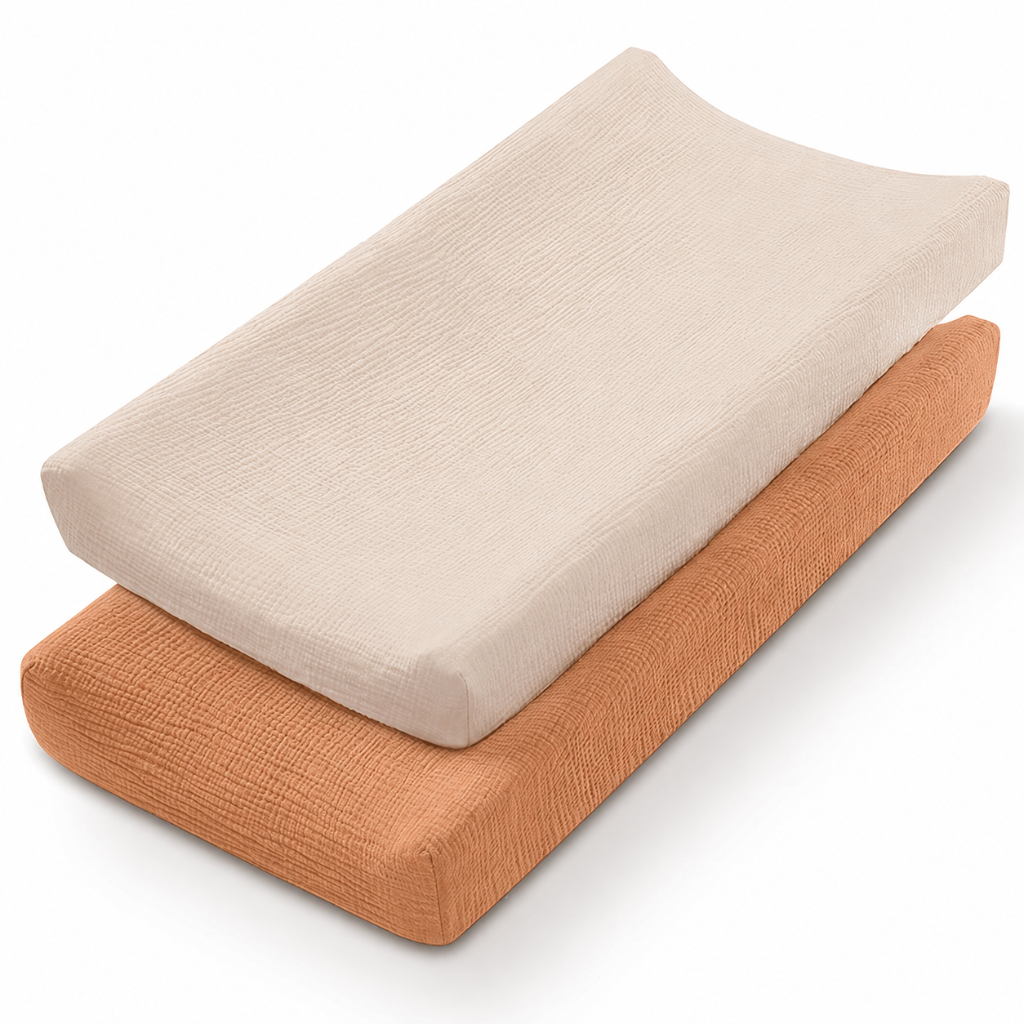 Little Teekies Muslin Cotton Baby Diaper Changing Pad Cover