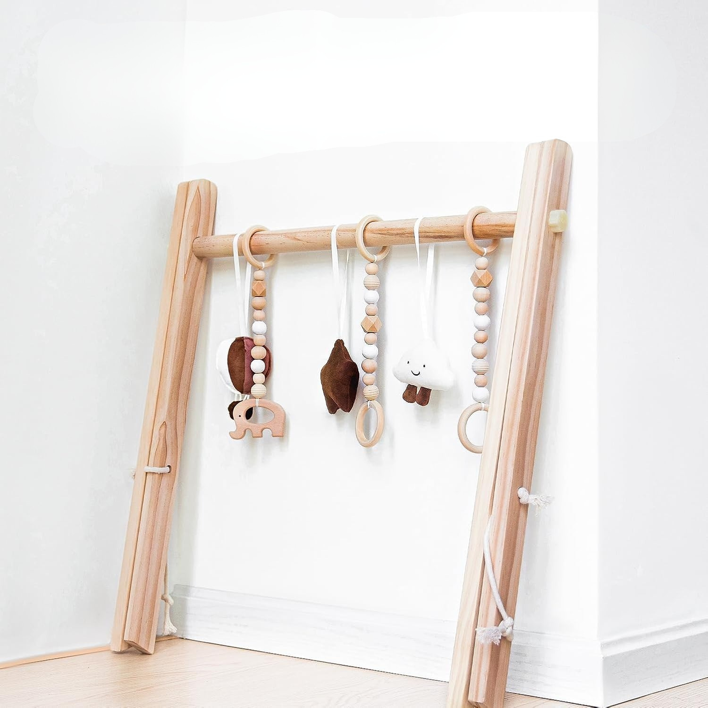 Little Teekie Wooden Foldable Baby Play Gym WIth Play Mat