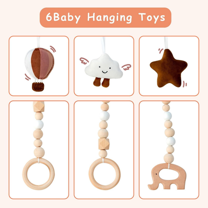 Little Teekie Wooden Foldable Baby Play Gym WIth Play Mat