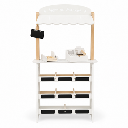Little Teekie Wooden Farmers Market Play Stand Set