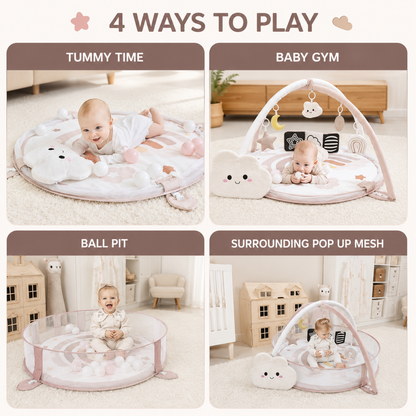 Little Teekie 6 in 1 Baby Play Mat & Play Gym