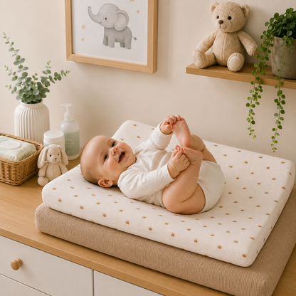 Little Teekies Muslin Cotton Baby Diaper Changing Pad Cover