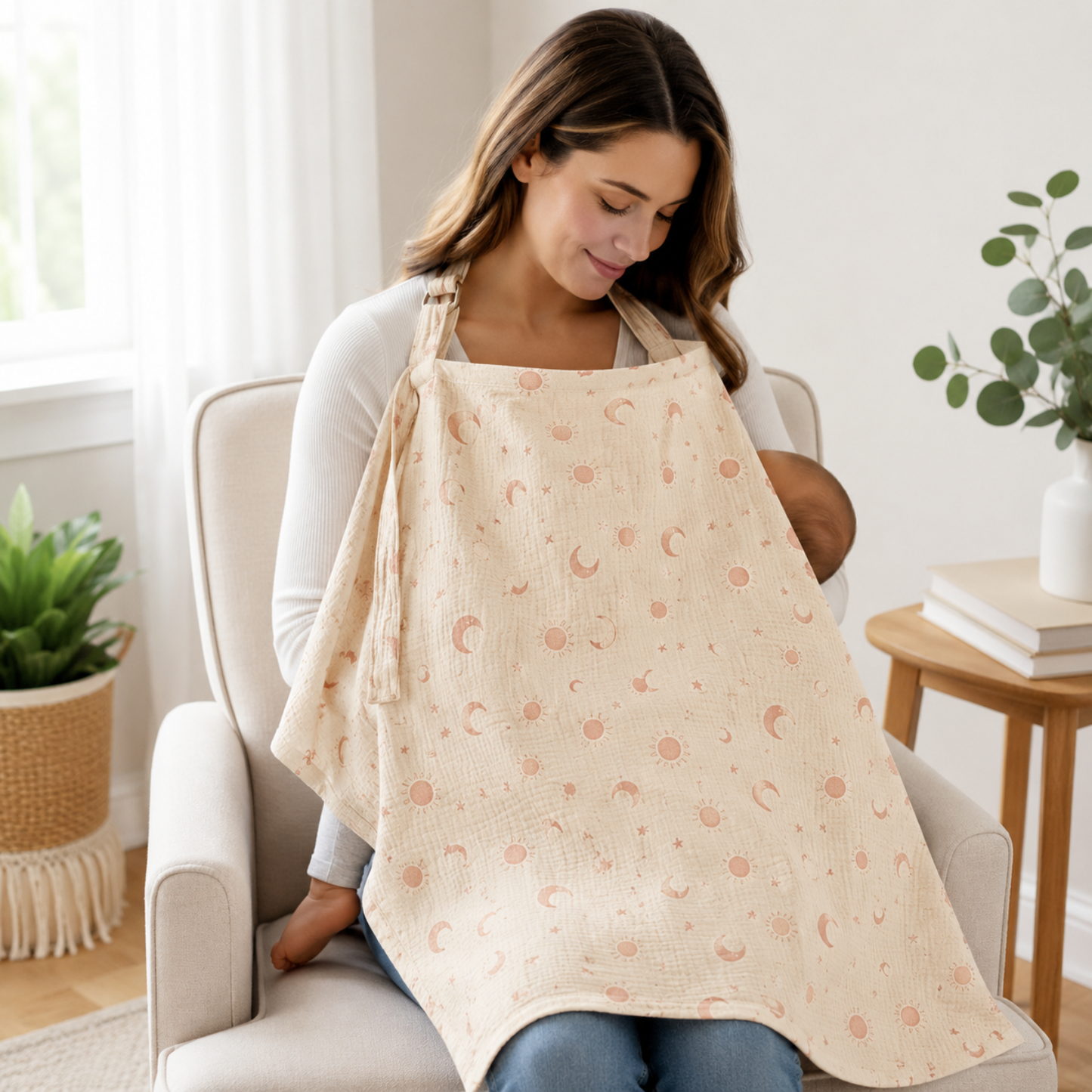 Little Teekie Muslin Breastfeeding Nursing Cover Apron