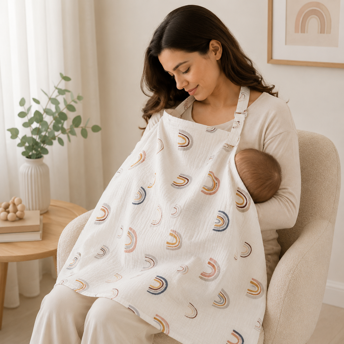 Little Teekie Muslin Breastfeeding Nursing Cover Apron