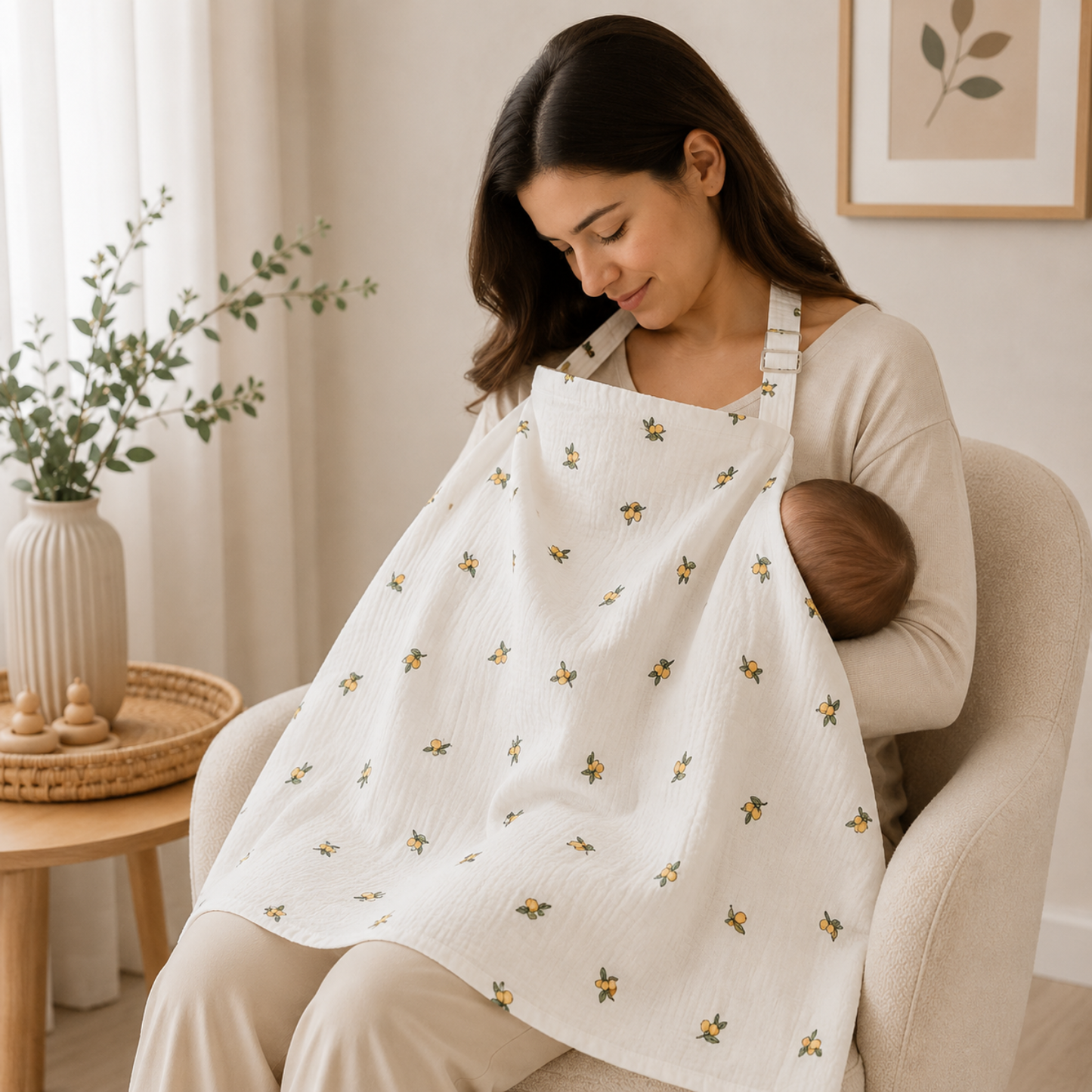 Little Teekie Muslin Breastfeeding Nursing Cover Apron