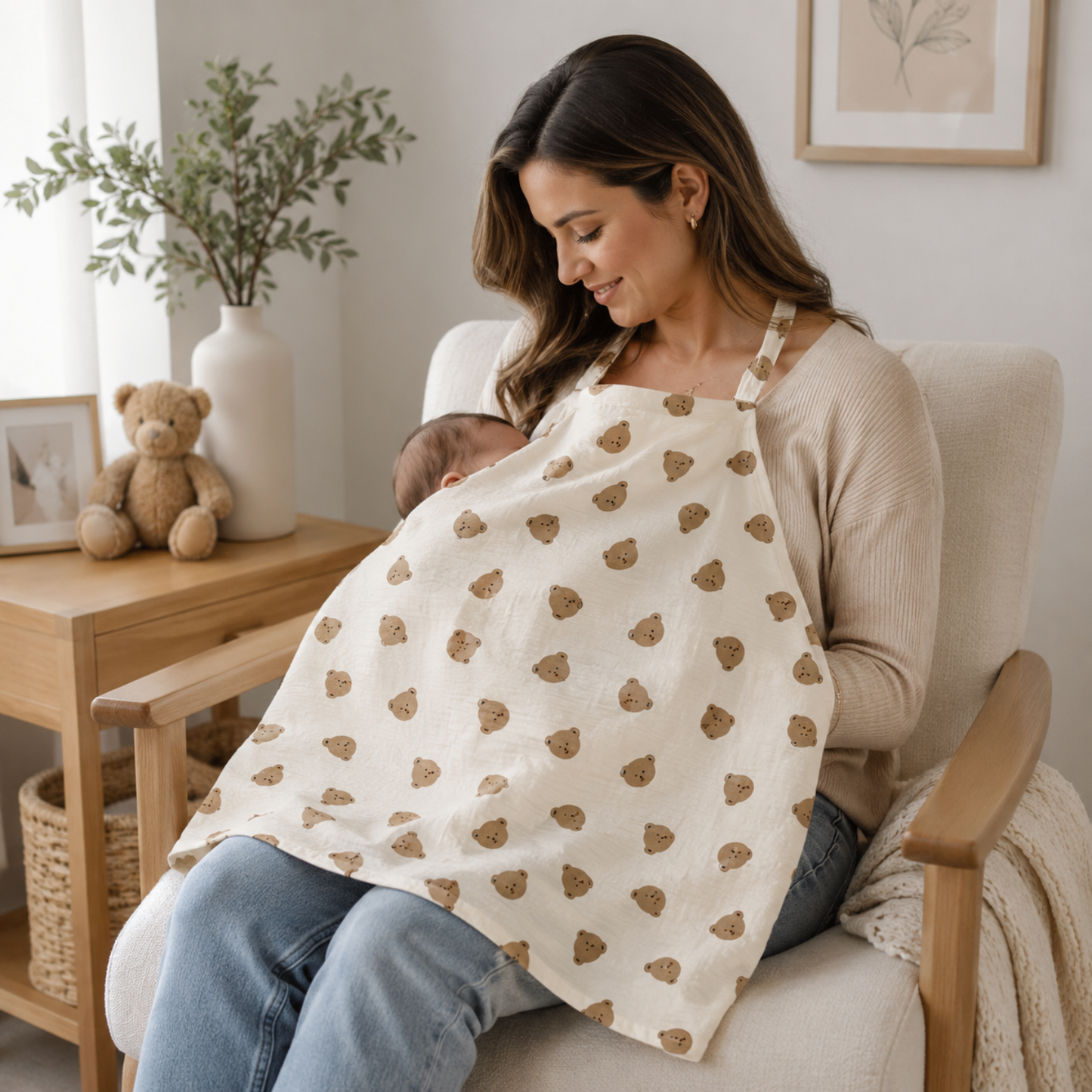 Little Teekie Muslin Breastfeeding Nursing Cover Apron