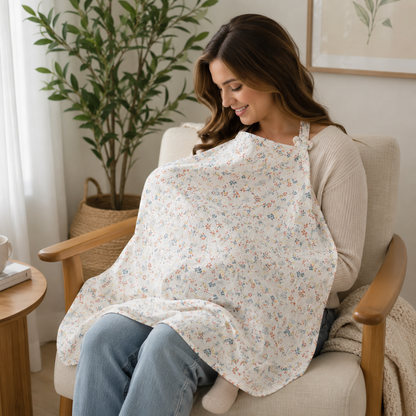 Little Teekie Muslin Breastfeeding Nursing Cover Apron