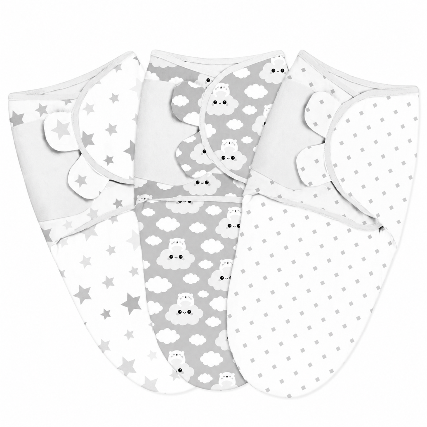 Little Teekies 3-Pack Organic Baby Swaddle Sleep Sack Set