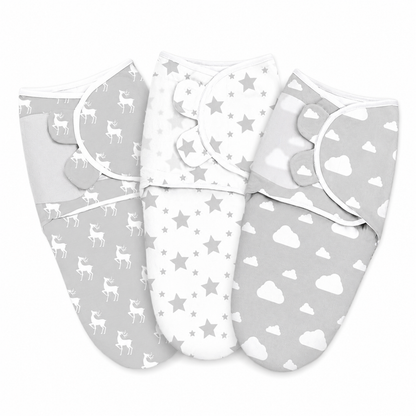 Little Teekies 3-Pack Organic Baby Swaddle Sleep Sack Set