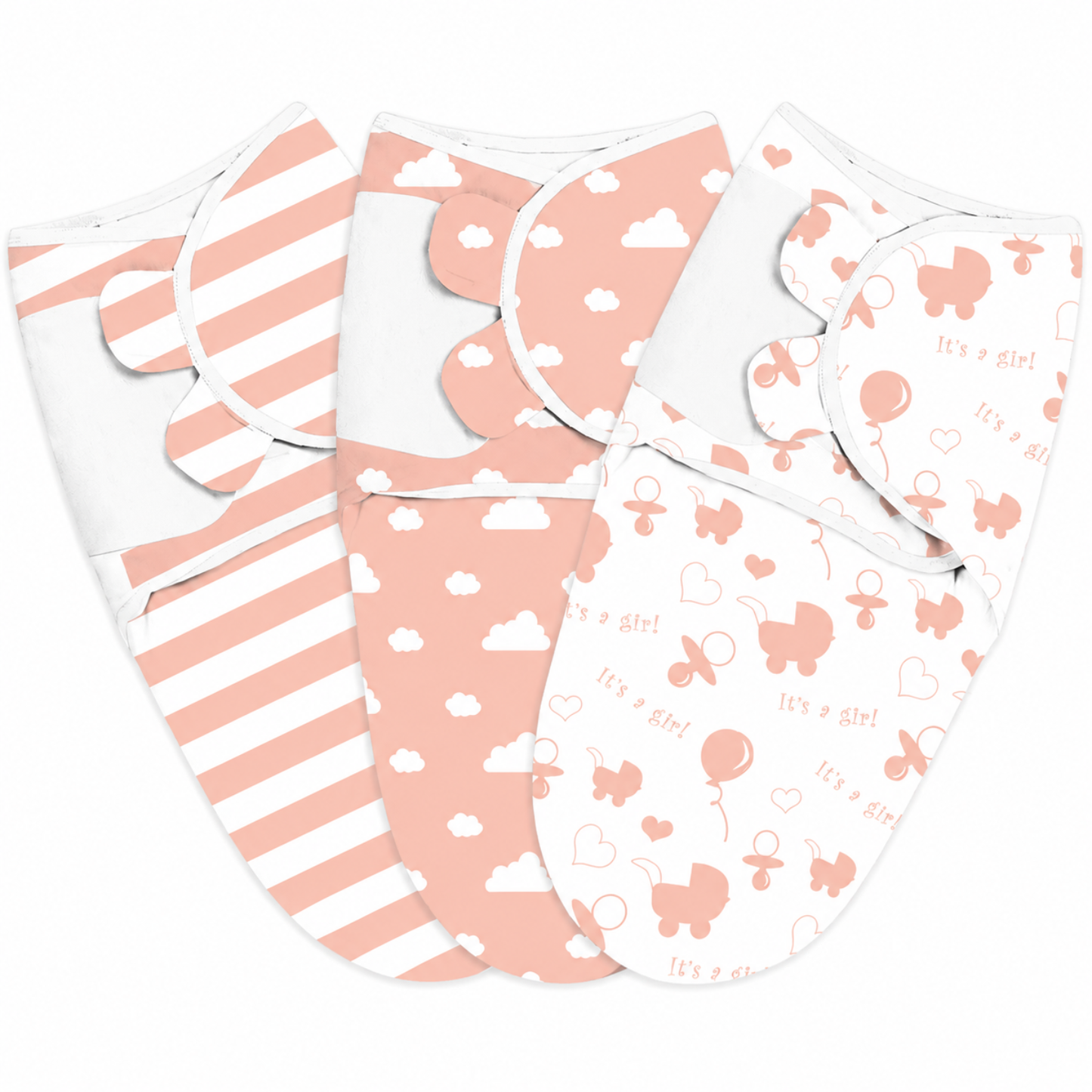 Little Teekies 3-Pack Organic Baby Swaddle Sleep Sack Set