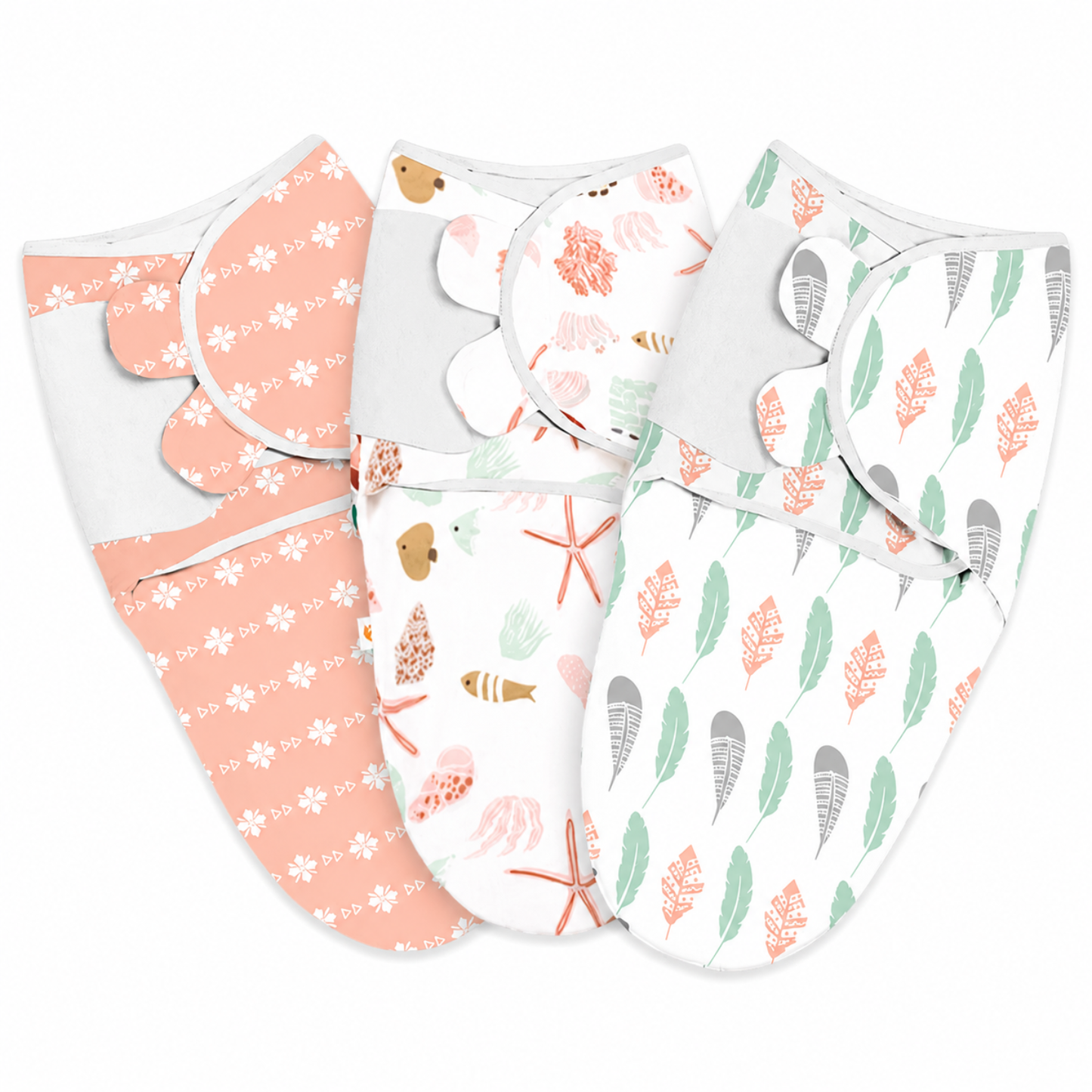 Little Teekies 3-Pack Organic Baby Swaddle Sleep Sack Set