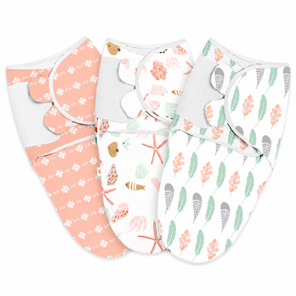 Little Teekies 3-Pack Organic Baby Swaddle Sleep Sack Set