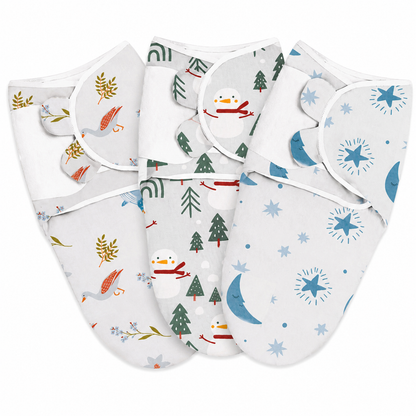 Little Teekies 3-Pack Organic Baby Swaddle Sleep Sack Set
