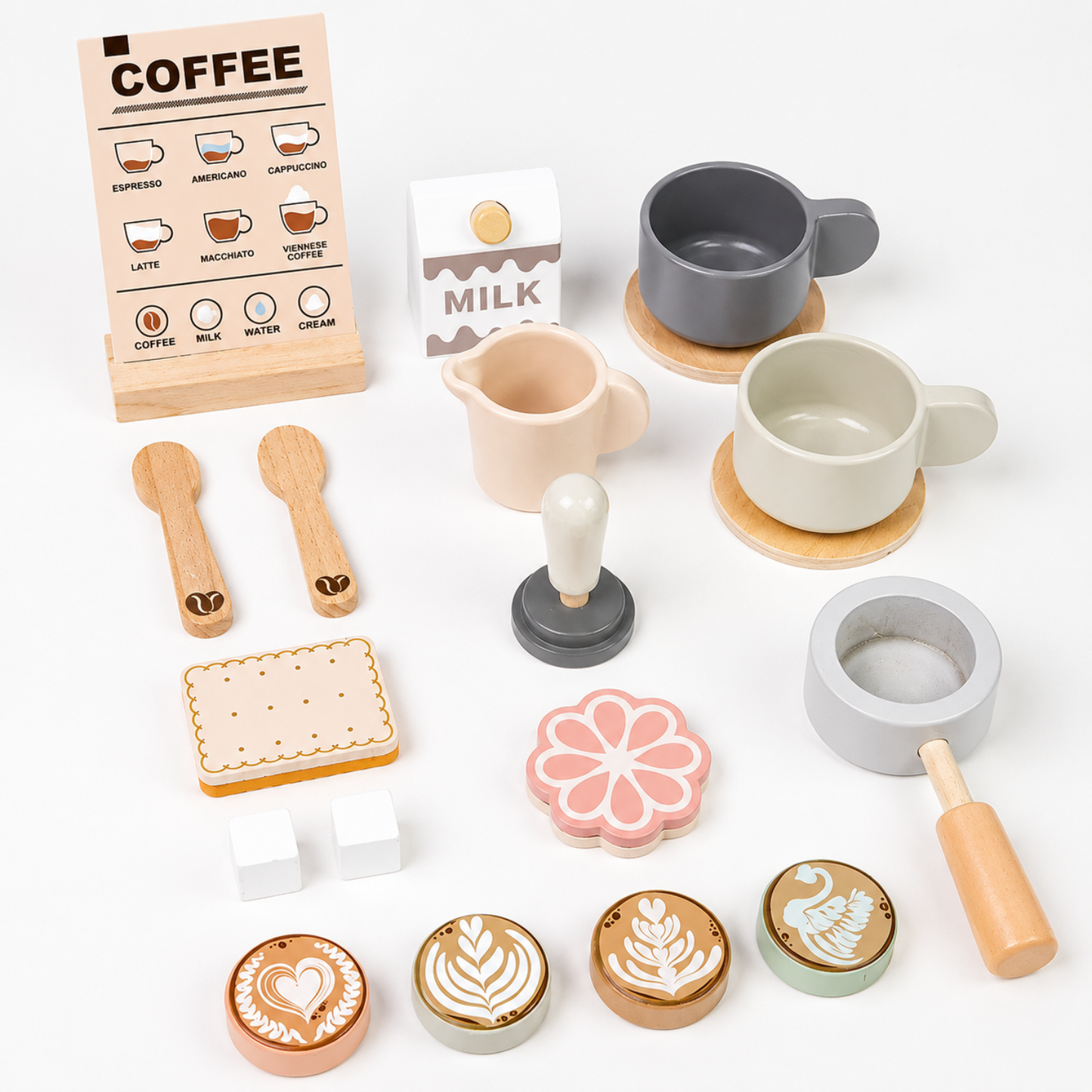 Little Teekie Wooden Kids Coffee Maker Play Set